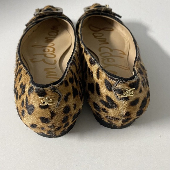 Sam Edelman Sonja Ballet Flat Brown Leopard Animal Calf Hair Leather Buc… - Picture 6 of 8